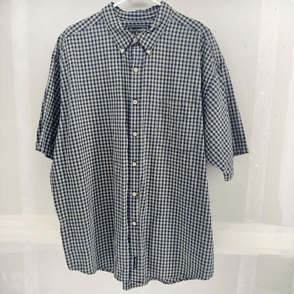 Vintage 90s Y2K Abercrombie & Fitch The Big Shirt Plaid Button Down Men's XL EUC - Picture 1 of 4